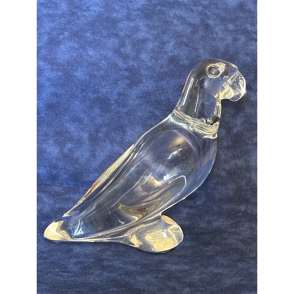 BACCARAT PARROT / 4 Inch Stunning French Crystal Figurine / Oiginal Sticker - Picture 2 of 10